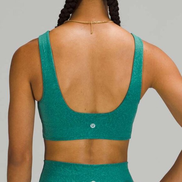 Lululemon Everlux Cut-Out Train Bra *Medium Support, B/C Cups - 8 Crunch Teal - Picture 2 of 6